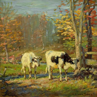 The Lane to the Brook (panelde yağ) by George Glenn Newell