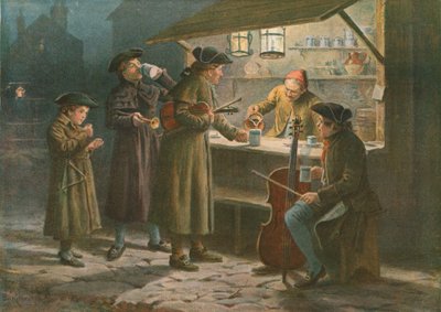 Noel Bir Gece Durağında Canlandırıcı Bekler by George Goodwin Kilburne