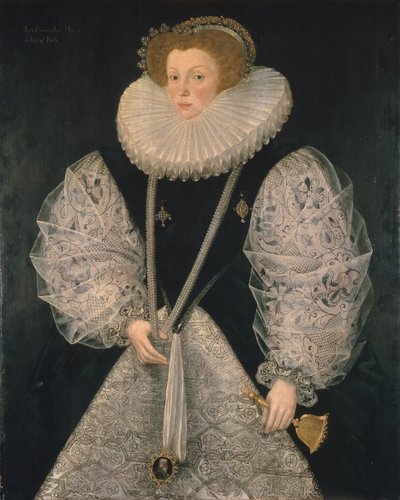 Mary Cornwallis, c.1580-85 (panel üzerine yağ) by George Gower