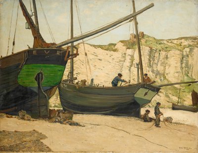 Hastings Sahilinde Hastings Luggers by George Graham