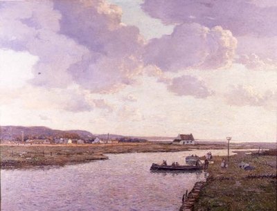 Rhyl Estuary, Kuzey Galler (tuval üzerine yağlı boya) by George Graham
