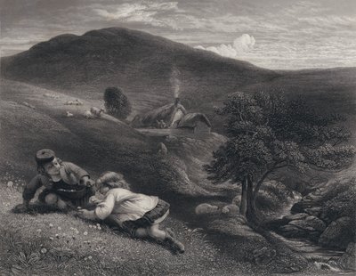 Robert Burns tarafından Auld Lang Syne için İllüstrasyon by George Harvey