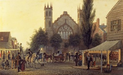 Gece Düşüşü, St. Thomas Kilisesi, New York, 1835 dolayları by George Harvey