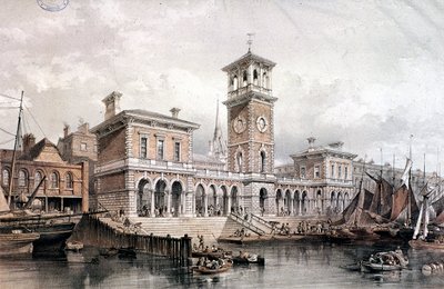Billingsgate Rıhtımı ve Pazarı, Londra, 1851 by George Hawkins
