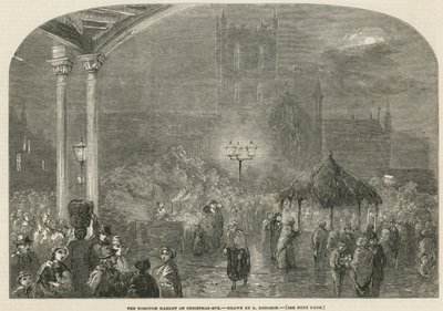 Noel arifesinde Borough Market, Londra, by George Haydock Dodgson