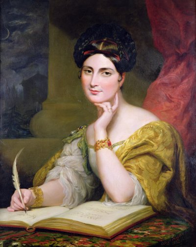 Hon portresi. Bayan Caroline Norton by George Hayter
