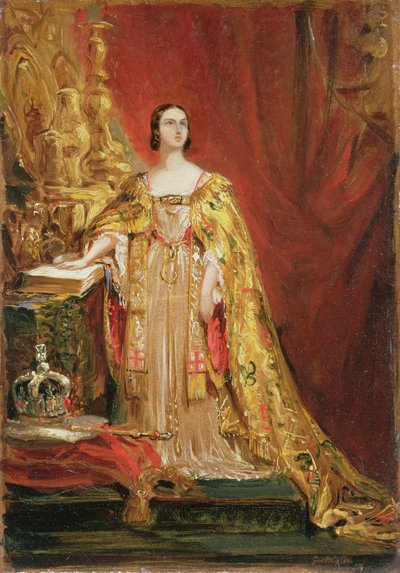 Kraliçe Victoria (1819-1901) Taç Giyme Yemini, 28 Haziran 1838 by George Hayter