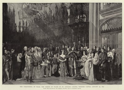 Galler Prensi'nin St George Şapeli'nde Vaftiz Edilmesi, Windsor Kalesi, 25 Ocak 1842 by George Hayter