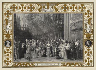 25 ಜನವರಿ 1842 ಟರ್ಕ್‌ನ ವಿಂಡ್ಸರ್ ಕ್ಯಾಸಲ್‌ನ ಸೇಂಟ್ ಜಾರ್ಜ್ ಚಾಪೆಲ್‌ನಲ್ಲಿ ಪ್ರಿನ್ಸ್ ಆಫ್ ವೇಲ್ಸ್‌ನ ಕ್ರಿಸ್ಟೆನಿಂಗ್ by George Hayter