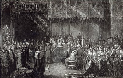Kraliçenin taç giyme töreni by George Hayter