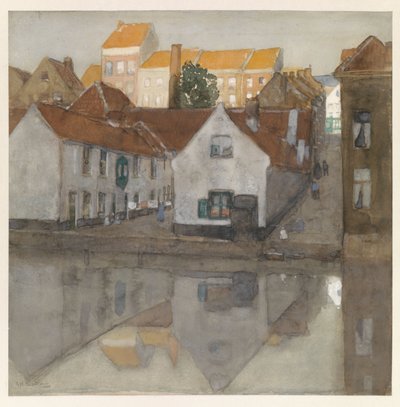 Gent'te gecekondu mahallesi by George Hendrik Breitner (signed by artist)
