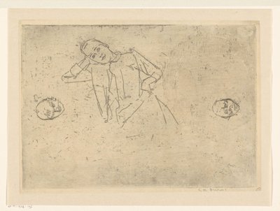 oturan kadın çalışma by George Hendrik Breitner (signed by artist)