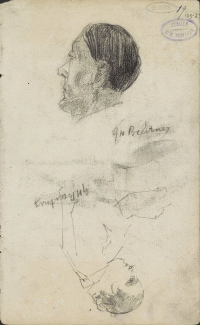 İki figür çalışması by George Hendrik Breitner (signed by artist)