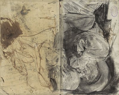 17. yüzyıl kıyafetleri içinde içki içen adam ve oturan bir adam by George Hendrik Breitner