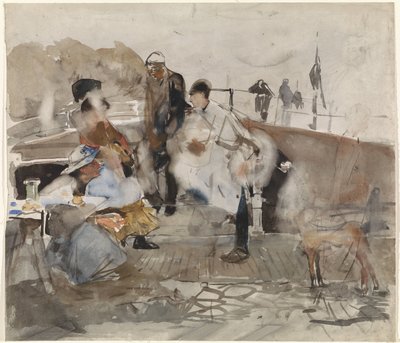Bir teknede şirket by George Hendrik Breitner