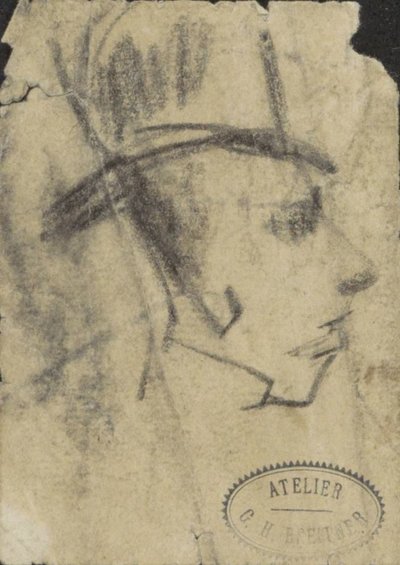 Adamın kafası şapkalı by George Hendrik Breitner