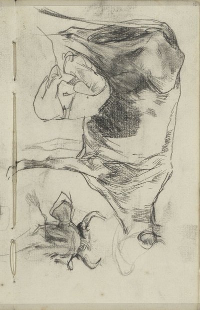 Sağım çiftçi ve bir inek kafası by George Hendrik Breitner