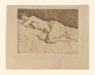 uzanmış kadın çıplak by George Hendrik Breitner