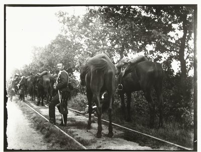Bir tren yolu boyunca dinlenen süvari by George Hendrik Breitner