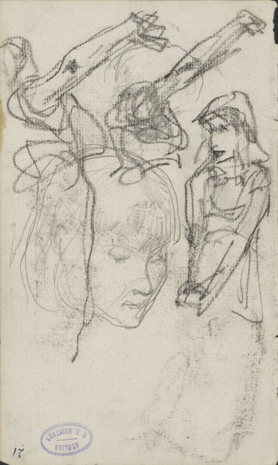 Kadınlarla çalışma sayfası by George Hendrik Breitner