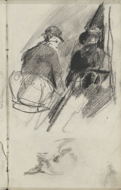 Kuş başı ve iki figür çalışması by George Hendrik Breitner