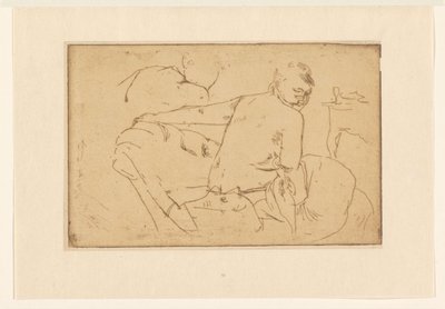 Oturan kadın yarı çıplak by George Hendrik Breitner