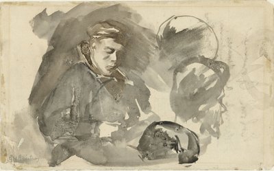 oturan çocuk by George Hendrik Breitner