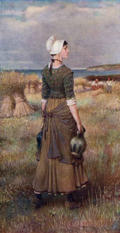 Evangeline (renkli taş) by George Henry (after) Boughton