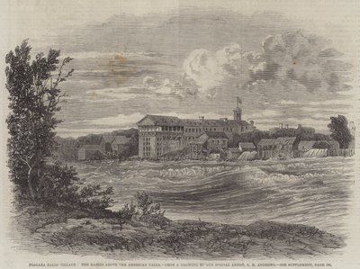 Niagara Şelaleleri Köyü, Amerikan Şelalelerinin üzerindeki Rapids by George Henry Andrews