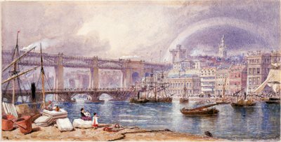 Newcastle upon Tyne manzarası (gövde rengi) by George Henry Andrews