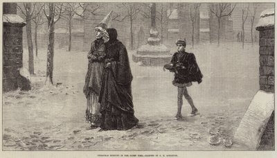 Eski Zamanda Noel Sabahı by George Henry Boughton