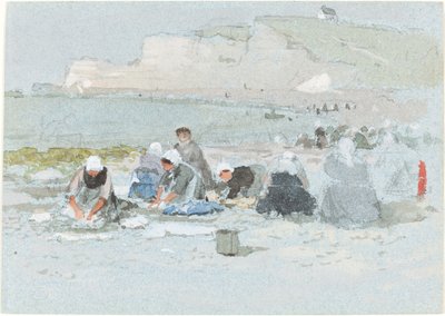 Etretat Sahilinde Çamaşırcı Kadınlar by George Henry Boughton