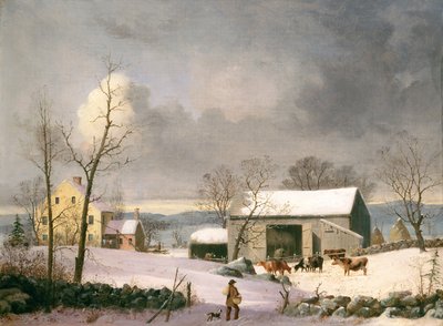 Ülkede Kış, c. 1858. by George Henry Durrie