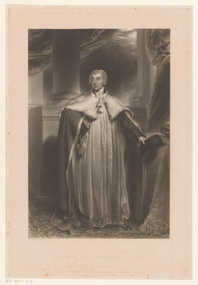 Portret van Edward Venables-Vernon-Harcourt Ekselansları York Başpiskoposu (nesnedeki başlık) by George Henry Phillips