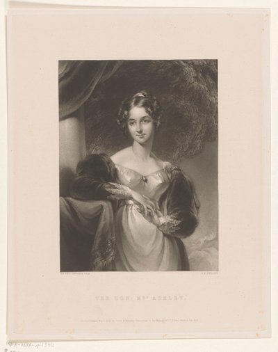 Portret van Maria Anne Ashley Hon. Bayan Ashley (nesnedeki başlık) by George Henry Phillips