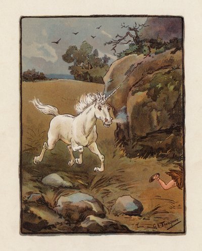 Tek Boynuzlu At (renkli taş) by George Henry Thompson