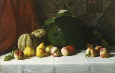 Masa Üstü Natürmort Meyve, 1882 by George Hetzel