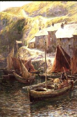 Balıkçı Tekneleri, Polperro, Cornwall by George Hillyard Swinstead