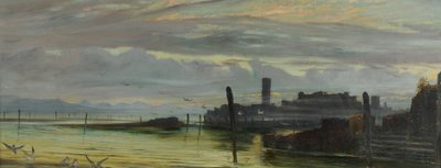 Venedik yakınlarındaki Lagünlerde Alacakaranlık, 1875-85 by George Howard