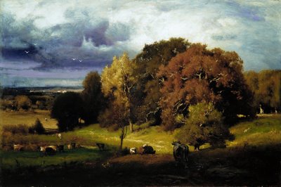 Sonbahar Oaks, ca. 1878. by George Inness