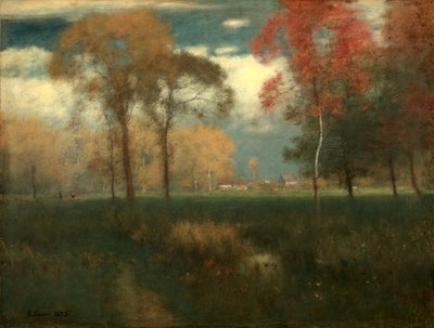 güneşli sonbahar günü by George Inness