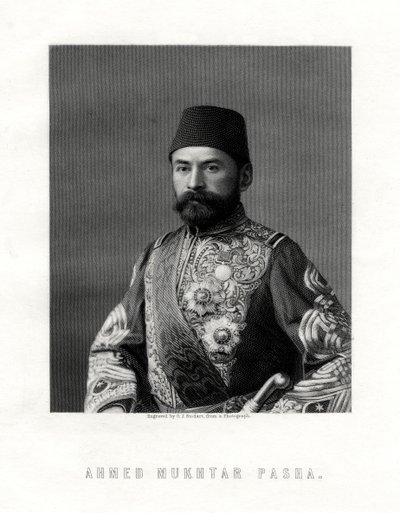 Ahmed Muhtar Paşa, Fransız ve Osmanlı İmparatorluğu subayı, 19. yüzyıl. by George J. Stodart