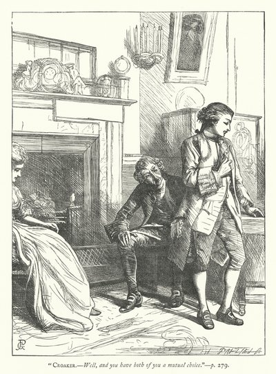 İyi huylu bir adam için illüstrasyon (gravür) by George John Pinwell