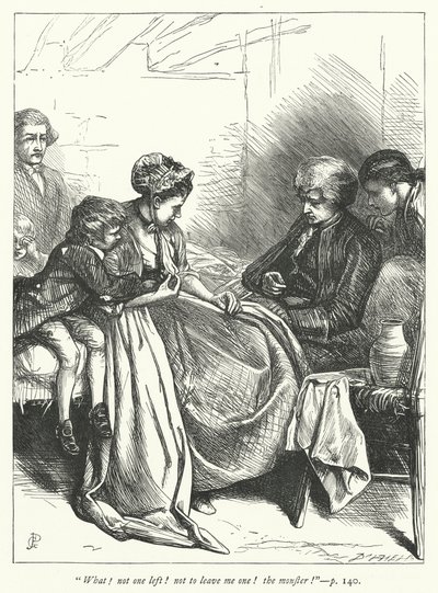Wakefield Papazı için çizim (gravür) by George John Pinwell
