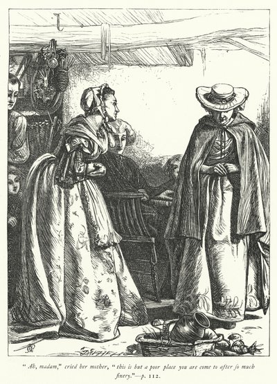 Wakefield Papazı için çizim (gravür) by George John Pinwell