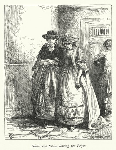 Wakefield Papazı için çizim (gravür) by George John Pinwell