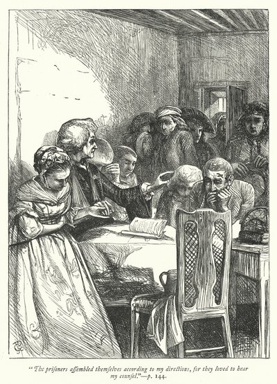 Wakefield Papazı için çizim (gravür) by George John Pinwell