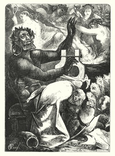 Pan Vinctus - Pan Victor (gravür) by George John Pinwell
