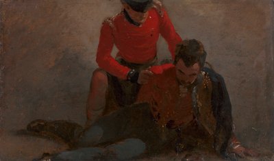 7. Hussars Generaline Katılan 42. Bir Dağlı, muhtemelen Uxbridge'in ilk kontu Henry William Bayly, daha sonra Anglesey'in ilk Markisi: 'Waterloo Savaşı' için bir çalışma by George Jones