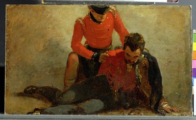 Bir Hussars Generaline katılan bir Highlander, Black Watch, muhtemelen Lord Uxbridge: 